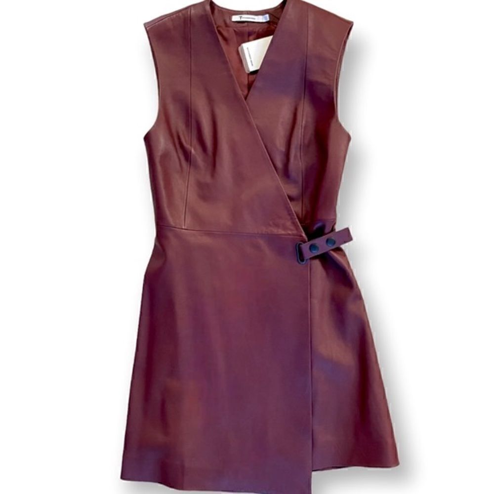 T by ALEXANDER WANG 100% Lambskin Leather Dress |Size:2|